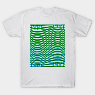 Type Wave (Blue Green) T-Shirt